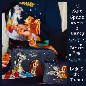 SOLD WT Kate Spade Crossbody Camera Bag New York Lady And The Tramp Disney KH617